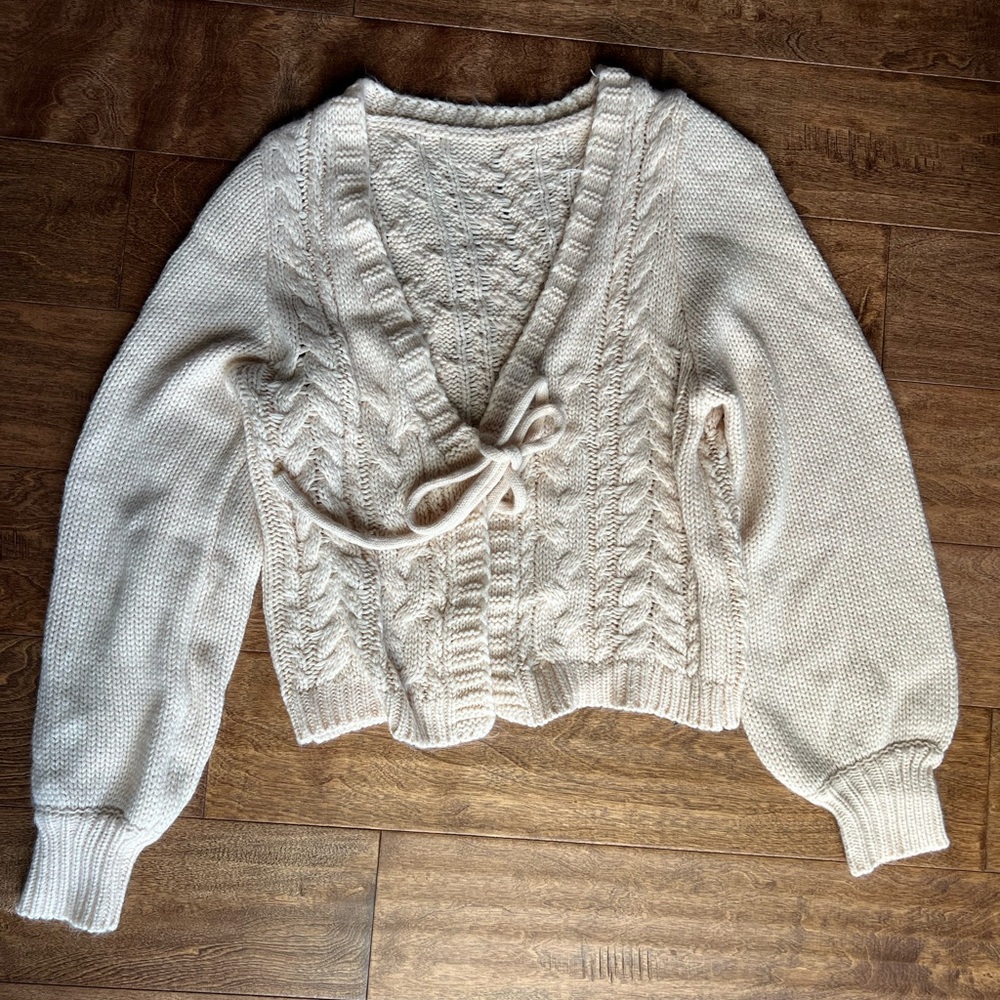Cream Cable Knit Sweater